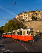 AGMT Be 4/4 729 / Genève Place de Neuve, 3. November 2024<br>
Festival tramways historiques 2024