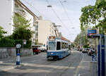 Zürich VBZ Tramlinie 6 (SWP/SIG/ABB Be 4/8 2099, ex-Be 4/6 2099) Oberstrass, Winterthurerstrasse / Letzistrasse am 26. Juli 2006. - Scan eines Farbnegativs. Film: Kodak FB 200-6. Kamera: Leica C2.