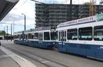 Wagennummer 2041  Hottingen  als TW 2 auf der Linie 7, an der Endhaltestelle Bahnhof Stettbach.