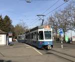 Linie 6 Wagennummer 2045 „Riesbach“ an der Endhaltestelle Zoo. Datum: 17. 11. 2020