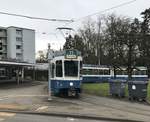 Linie 11 Wagennummer 2038  Witikon  an der Endhaltestelle Rehalp. Datum: 31. 12. 2020