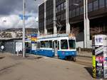 Linie 6 Wagennummer 2080  Schwamendingen  beim Escher-Wyss-Platz. Datum: 9. 3. 2021