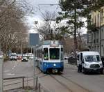 Wagennummer 2040  Rechts der Limmat  in der Gessnerallee.