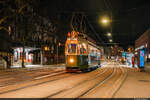 Anlässlich der Museumsnacht am 15.03.2024 ist SVB Be 4/4 107 auf dem Tramnetz unterwegs und konnte hier an der Haltestelle Bern, Brunnadernstrasse aufgenommen werden