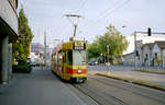 Basel BLT Tramlinie 10 (SWP/Siemens Be 4/8 211) Münchensteinerstrasse / Brüglingerstrasse am 25.