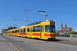 Am 11.08.2024 fand die TCB Abschiedsfahrt der 200er Serie der BLT statt. Mit den drei Be 4/8 218, 235 und 249 mit einer Gesamtlänge von 78,51 m waren wir unterwegs. Hier auf der Wettsteinbrücke. Aufnahme Basel.