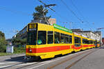 Am 11.08.2024 fand die TCB Abschiedsfahrt der 200er Serie der BLT statt. Mit den drei Be 4/8 218, 235 und 249 mit einer Gesamtlänge von 78,51 m waren wir unterwegs. Hier in der Gärtnerstrasse. Aufnahme Basel.