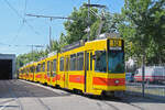 Am 11.08.2024 fand die TCB Abschiedsfahrt der 200er Serie der BLT statt. Mit den drei Be 4/8 218, 235 und 249 mit einer Gesamtlänge von 78,51 m waren wir unterwegs. Hier auf dem Hof des Depots Morgarten. Kaffeepause. Aufnahme Basel.