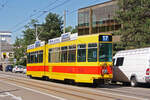 Be 4/6 228, auf der Linie 17, fährt am 27.06.2012 solo zur Endstation am Wiesenplatz. Aufnahme Basel.