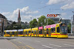 Be 6/10 Tango 176, auf der Linie 10, überquert am 19.08.2024 die Münchensteinerbrücke. Aufnahme Basel.