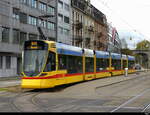 BLT - Tram Be 6/10  163 bei der Haltestelle Heuwaage in Basel am 2024.10.13