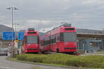 Am 04.12.2024 stehen die nächsten Vevey Trams (732 und 737) beim Zoll in Rheinfelden und warten auf die Weiterfahrt in die Ukraine. Aufnahme Rheinfelden.