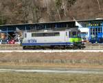 Re 420 502 auf Solofahrt bei Castione am 13.02.2010