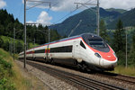 SBB: EC mit ETR 610 auf der Fahrt in Richtung Milano Centrale auf der Gotthard-Südrampe am 28.