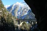 Die Mittlere Meinenreuss-Brcke bei Wassen; 08.12.2008