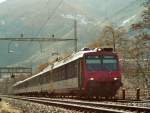 RBDe 560-NPZ  TILO  als S1 nach Bellinzona im Februar 2005 bei Mezzovico.