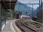 Der SBB Giruno RABe 501 010  JURA  und ein weiterer auf dem Weg in Richtung Süden bei der Durchfahrt in Faido.