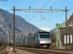 ETR 470 058 als EC 17 (Zrich HB-Milano Centrale) bei Biasca 29.12.10