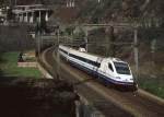 ETR 470 001 auf der Gotthard- Südrampe bei Biaschina, 06.04.2004.