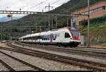 RABe 524 013 und RABe 524 112 (Stadler FLIRT) der TILO SA (SBB/TRENORD S.r.l.) als S10 von Bellinzona (CH) nach Chiasso (CH), weiter als R 25169 (R10) nach Como S.