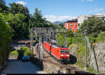 DB 185 139 und eine Schwesterlok mit einem WLV-Zug Mannheim - Chiasso am 20.