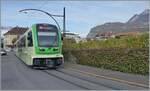 Der TPC ASD ABe 4/8 471 ist in Aigle kurz nach der Haltestelle Aigle Marché ASD (links im Hintergrund noch knapp zu sehen) als R71 436 auf dem Weg nach Les Diablerets und fährt gerade unter