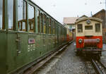 1983 wirkte die Schweizer Schynige Platte Bahn auf mich wie eine Museumsbahn, und das besonders bei ihren Wagen vor dem Wagenschuppen Wilderswil.