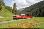 FairFotoFahrt Küblis - Bergün am 11. September 2020. Ge 4/4 I 605 mit Fotozug zwischen Davos Frauenkirch und Davos Glaris.
