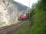 Ge4/4l 605 am 30.5.08 mit Berninaexpress nach Davos Dorf. Aufgenommen oberhalb Filisur.