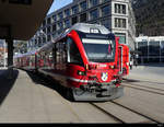 RhB - Triebzug ABe 8/12 3508 bei Rangierfahrt im Bahnhof Chur am 19.02.2021