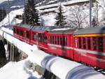 Die Allegra Triebwagen ABe 8/12 3507 zwischen Arosa und Chur - 18/01/2019