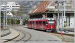 R1428 aus Arosa mit ABe 8/12 3515 fährt am Depot Sand in Chur vorbei.