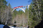 Der Langwieser-Viadukt bei Langwies (Bauzeit.