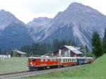 RhB Salon-Extrazug fr GRAUBNDEN TOURS 3629 von Chur nach Arosa am 30.08.1998 kurz vor Arosa mit E-Lok Ge 4/4I 610 - As 1141 - WRS 3821 - As 1154.