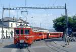 RhB Regionalzug 641 von Chur nach Arosa am 11.05.1994 in Chur mit Triebwagen ABDe 4/4 484II - ABDe 4/4 485II - B 2315 - DZ 4004.