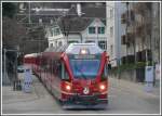 ABe 8/12 3502 R1424 aus Arosa in der Engadinstrasse beim Bahnhof Chur.(08.01.2011)