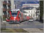 Dank Doppelspur und neuen Lichtsignalanlagen hat die RhB stets freie Fahrt durch die Strassen von Chur.