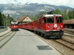 z.Zt.fahren die Zge nach Arosa von Chur-Sand (beim alten Depot)  aus ab.Die von Arosa kommenden Zge enden auch hier.02.05.06