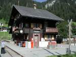 RhB,Arosabahn Station Litzirti,einer der vielen Stationen der RhB  im Bndner Heimatstil (Chaletbau)