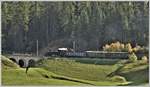 Leerzug 9133 mit G 3/4 11  Heidi  oberhalb Bergün auf der Fahrt nach Samedan.