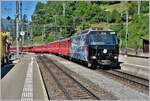 IR1129 von Chur nach St.Moritz mit Ge 4/4 III 648  Susch  fährt in Filisur ein.  (23.06.2018)