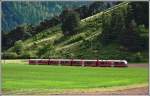 S1 1527 mit ABe 4/16 3102 zwischen Reichenau-Tamins und Bonaduz. (17.05.2014)