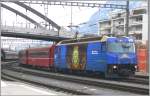 Ge 4/4 III 652  Vaz/Obervaz Lenzerheide-Valbella  fhrt mit einem RE aus St.Moritz in Chur ein.