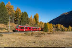 RhB ABe 8/12 3502 / Regio St. Moritz - Tirano / Morteratsch, 24. Oktober 2021