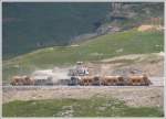 Schotter-, Sand- und Kiesverladestelle in Ospizio Bernina. Die Kiesgrube befindet sich auf der andern Seeseite unterhalb des Cambrenagletschers. (14.07.2010)