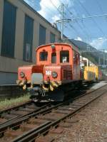 RhB,Berninabahn:Rangierlok Ge 2/2 am 18.08.00 in Poschiavo