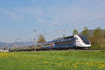 TGV Lyria 4405 mit der Disney Werbung, fährt Richtung Bahnhof Sissach. Die Aufnahme stammt vom 18.09.2019.