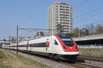 RABe 500 009  Friedrich Dürrenmatt  fährt Richtung Bahnhof SBB. Die Aufnahme stammt vom 24.03.2019.