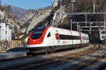 RABDe 500 017  Willi Ritschard  als IC 51 bei Moutier am 11.