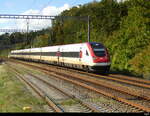 SBB - ICN 94 85 0 500 002-6 bei der durchfahrt in Mies am, 2024.10.03